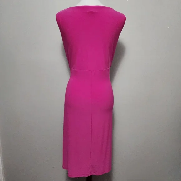American Living Pink Ruched Surplice Sheath Dress Size 16 - Picture 4 of 7